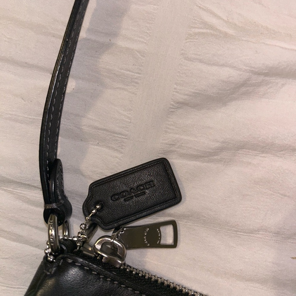 Coach Black Mini Bag with Silver Accents - Picture 3 of 4
